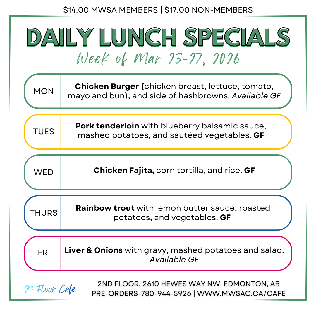 mwsa 2nd floor cafe lunch specials march 2026